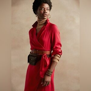 Like New Banana Republic Red Wrap Dress